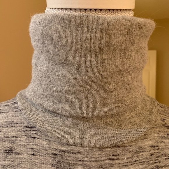 NWT ZARA Women MIDI Turtleneck Knit Pullover Dress in Heather Grey - Picture 5 of 11